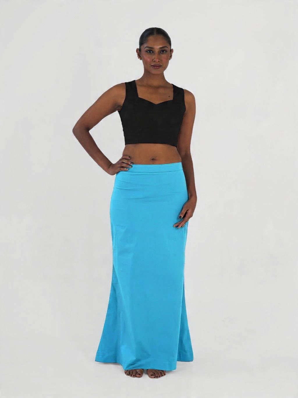 Shefemme Premium 100% Cotton 4-Way Stretch Petticoat for Sarees & Lehengas