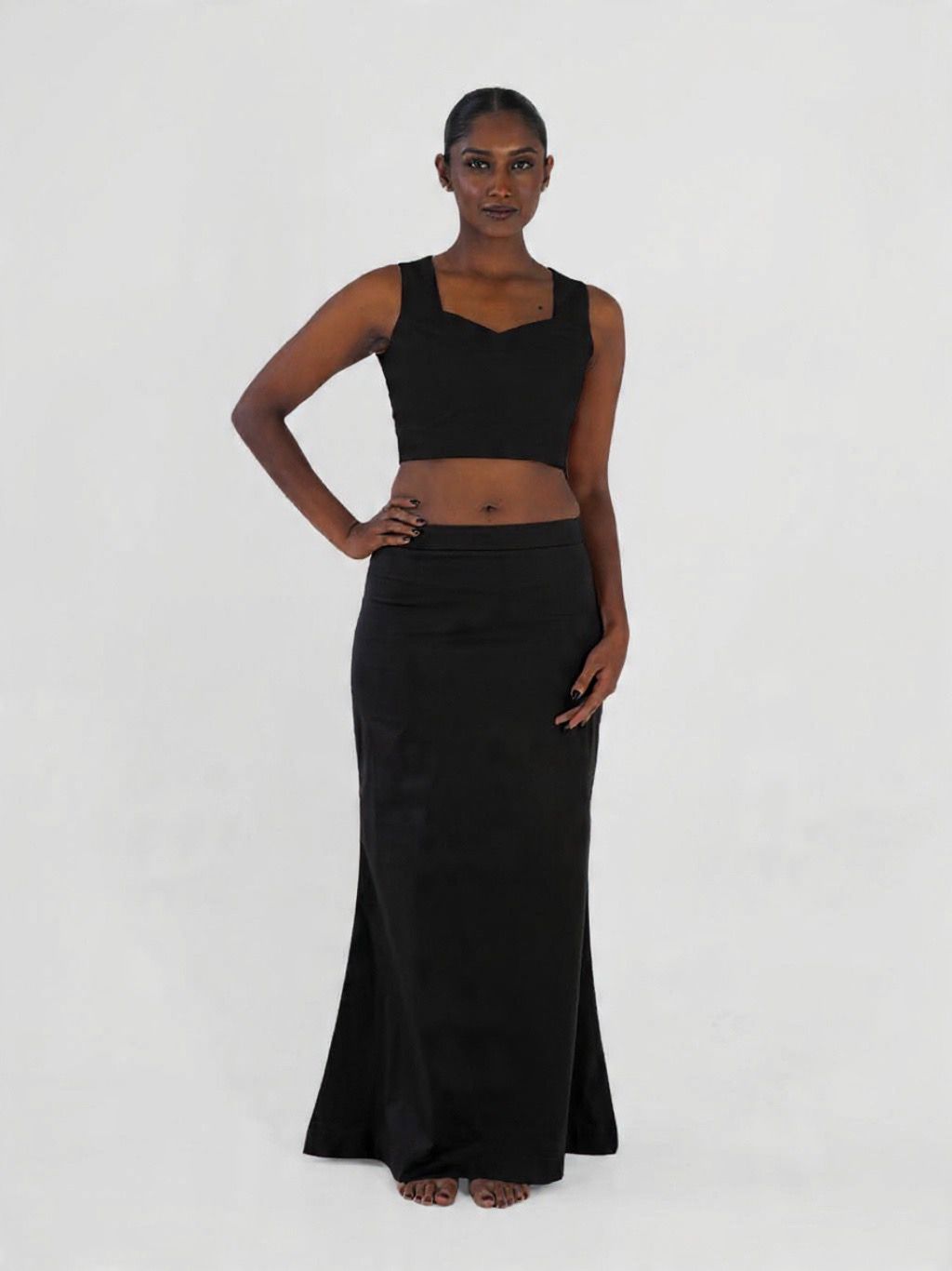 Shefemme Premium 100% Cotton 4-Way Stretch Petticoat for Sarees & Lehengas