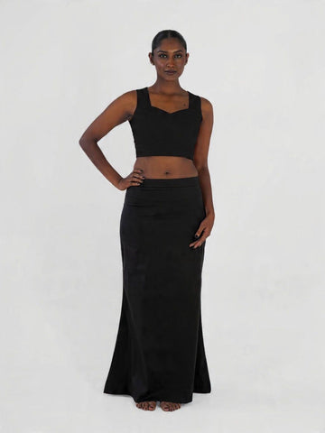 Shefemme Premium 100% Cotton 4-Way Stretch Petticoat for Sarees & Lehengas