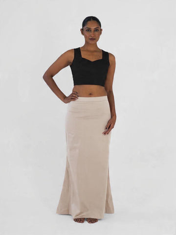 Shefemme Premium 100% Cotton 4-Way Stretch Petticoat for Sarees & Lehengas