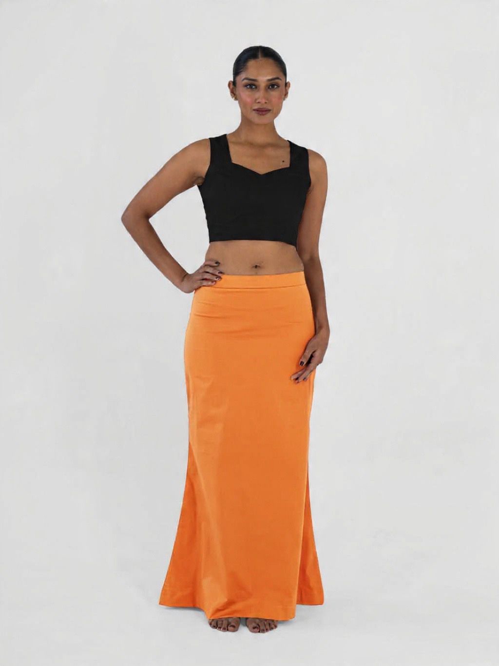 Shefemme Premium 100% Cotton 4-Way Stretch Petticoat for Sarees & Lehengas